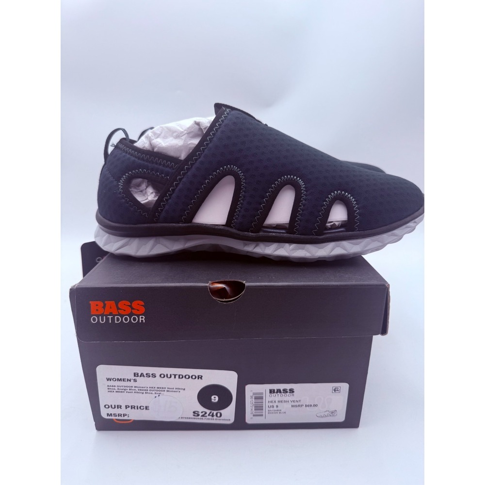 Bass Outdoor Hex Mesh Vent Women's 9 Ensign Blue Hiking Water Shoes Sandals NIB